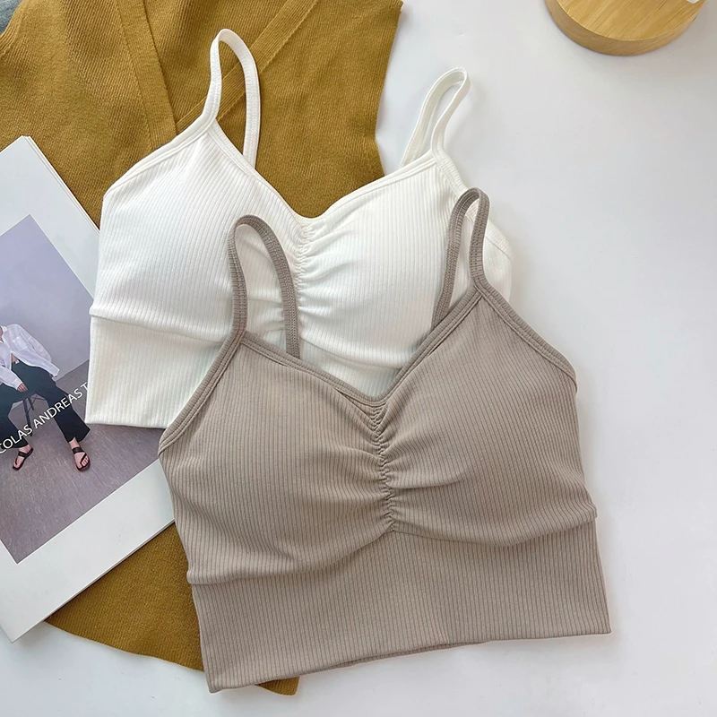 美背运动内衣女夏季薄款吊带网红新款小胸舒适弹性小抹胸打底背心