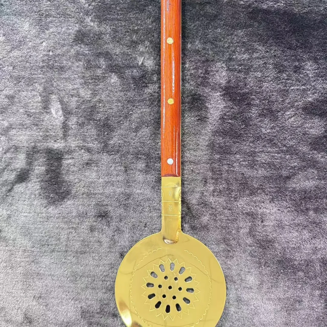 新疆抓饭用加厚不锈钢实木锅铲汤勺厨房餐厅厨具铲子