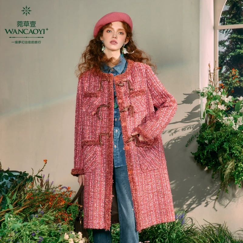 【商场同款】【异域风情】菀壹2025春季新款毛呢外套D22011411