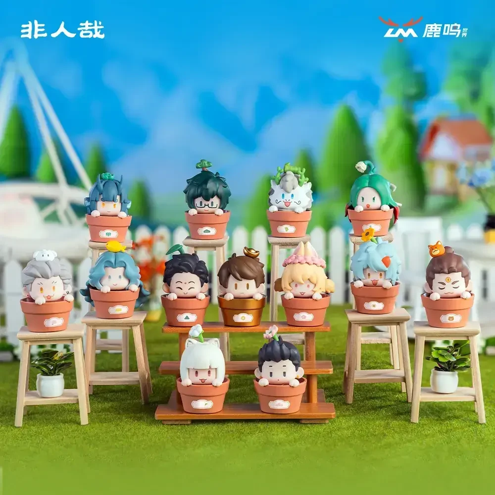 分子互动非人哉鹿鸣欢乐花圃系列呦呦豆盲盒代拆