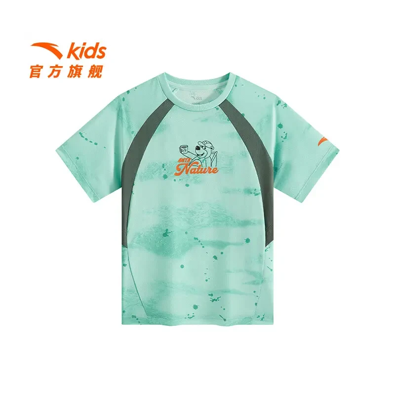 安踏儿童户外系列短袖商场同款速干T恤透气运动短袖