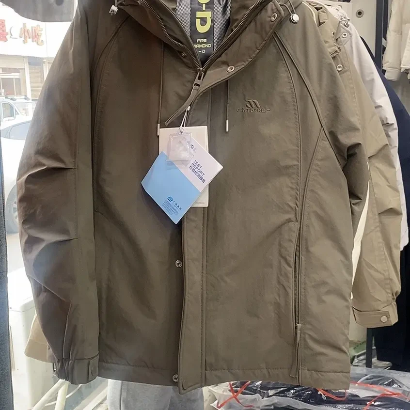 秋冬休闲连帽羽绒服男宽松百搭加厚外套