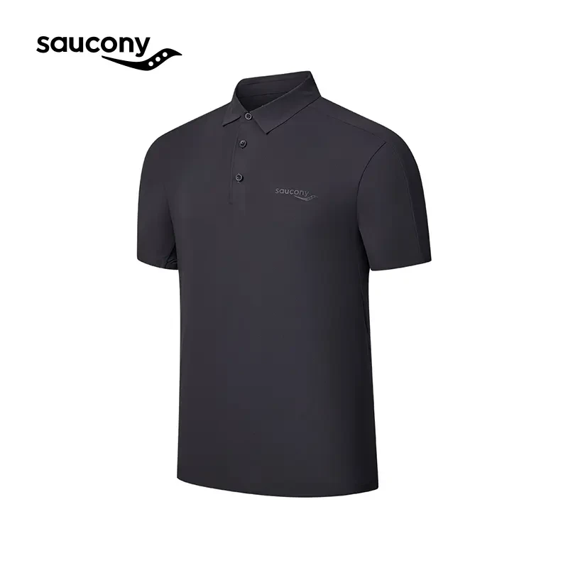 Saucony索康尼官方都市通勤男子POLO短袖T恤透气吸湿速干舒适百搭