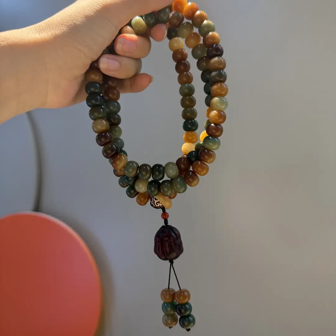 双十一9*12mm敦煌问天108颗文玩多圈手持菩提子盘玩念珠