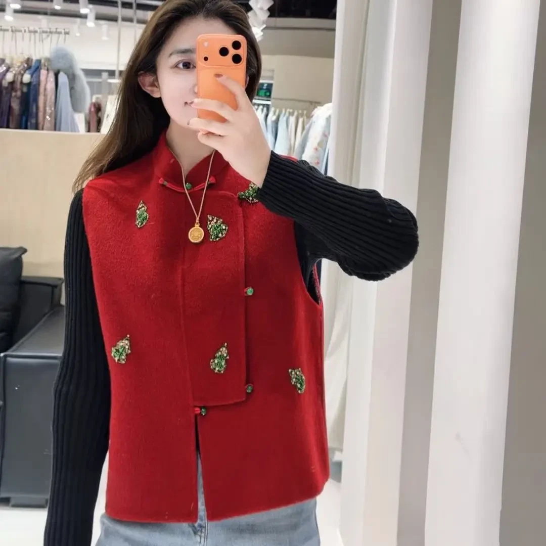 冬季新款女士百搭气质双面穿马甲