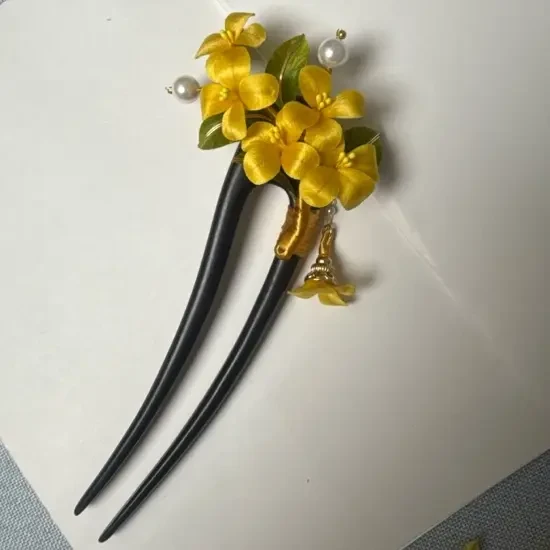 桂花发簪流苏民族风女原创设计中国风发簪复古宫廷