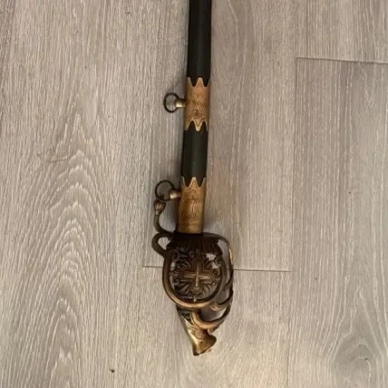 海军军官指挥刀锰钢一体收藏冷兵器未开刃