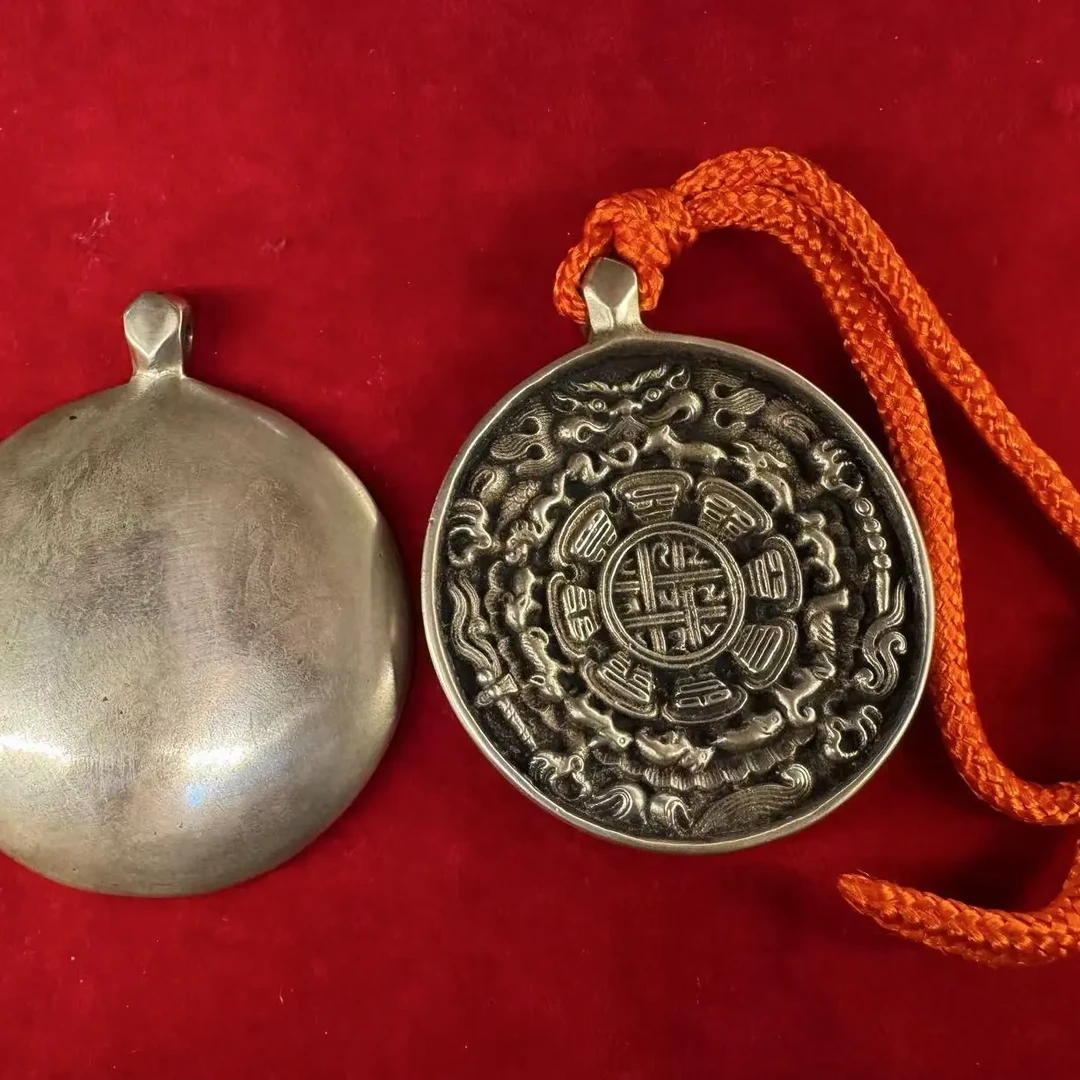 非金属皮质吊坠  藏式九宫八卦牌合金腰挂包挂复古民族风百搭饰品