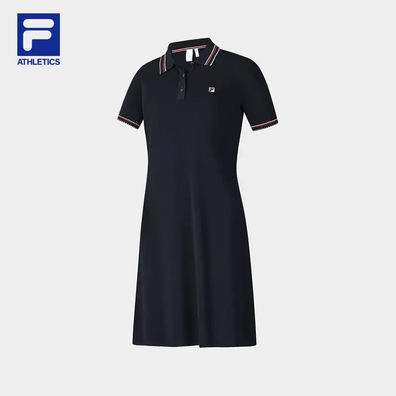Fila/斐乐女子新款【净版POLO领气质短袖连衣裙】休闲A11W523325F