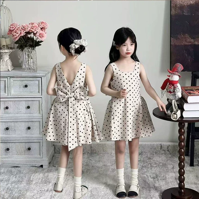 季2025新款儿童宝宝千金无袖蝴蝶结背心公主裙子