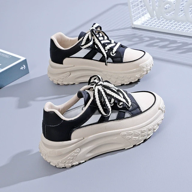 2025春夏新款镂空透气老爹鞋女圆领出口运动休闲鞋韩版百搭跑步鞋