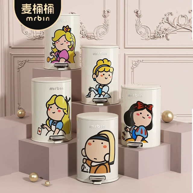 优品麦桶桶儿童房垃圾桶家用客厅带盖高颜值ins风卫生间卧室可爱