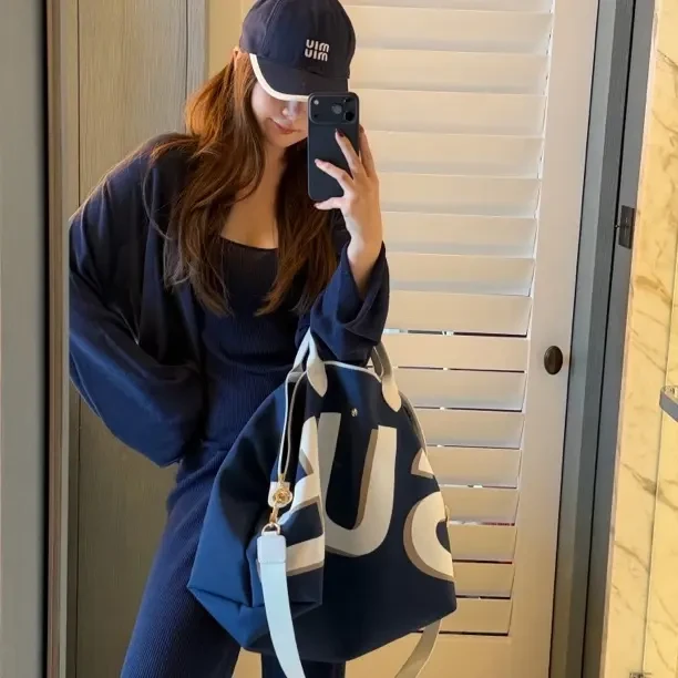 【SUE】懒人套装 细知高捻亚麻秋季针织显瘦显白藏蓝套装