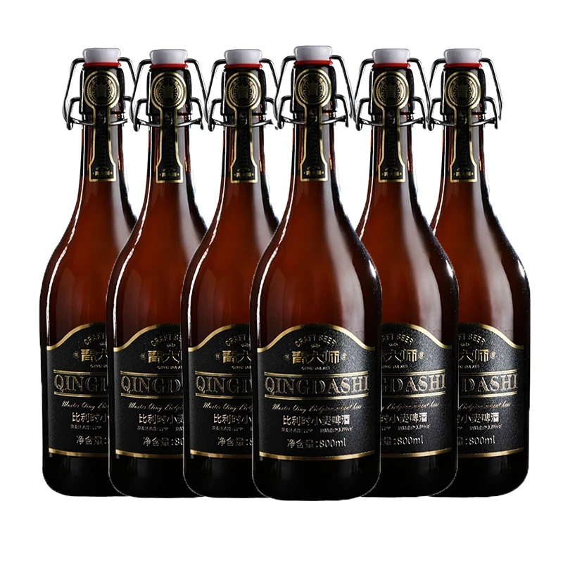 青岛青大师精酿原浆啤酒比利时小麦啤酒整箱800ml*6瓶