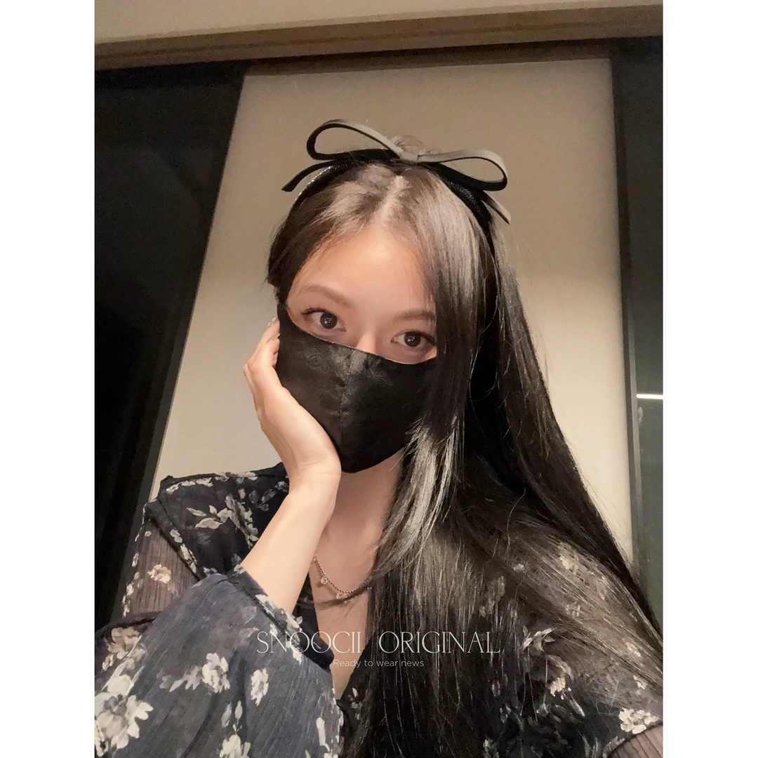 钱美西 蝴蝶结发箍新款百搭外出头箍压发发捆发卡M01863