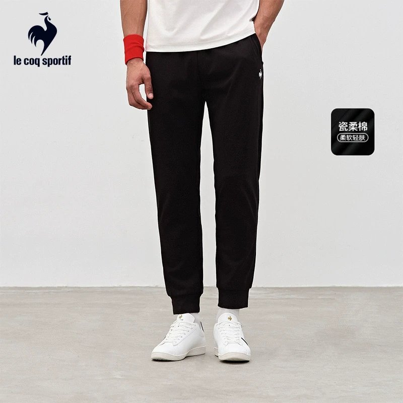 乐卡克法国公鸡春秋男子休闲运动针织修身柔软长裤L242MCND0105