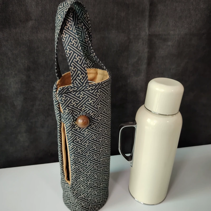 古风旧布纯棉传家壶迷你套子学古收纳袋布保护套水壶套定制595ML