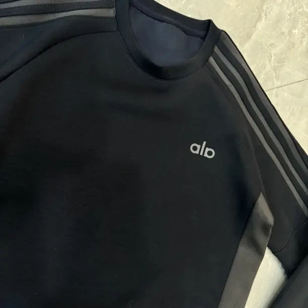 秋冬不起球字母圆领休闲运动套装针织情侣加绒春季