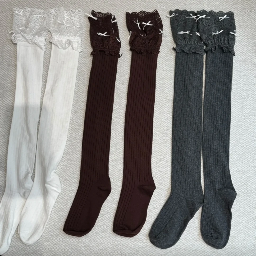 DipDip X  Lacerta联名限定蕾丝过膝长筒袜（贴身款no退换）