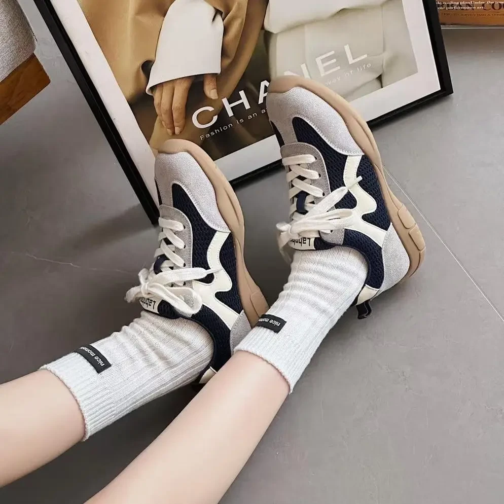真皮时尚休闲鞋欧美风秋季德训鞋时尚低帮百搭拼色