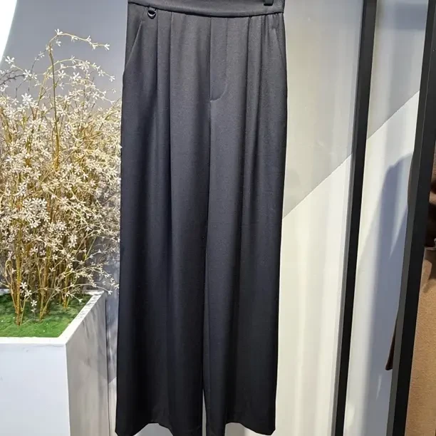 秋冬高腰显瘦垂感宽松呢阔腿裤气质百搭休闲长裤