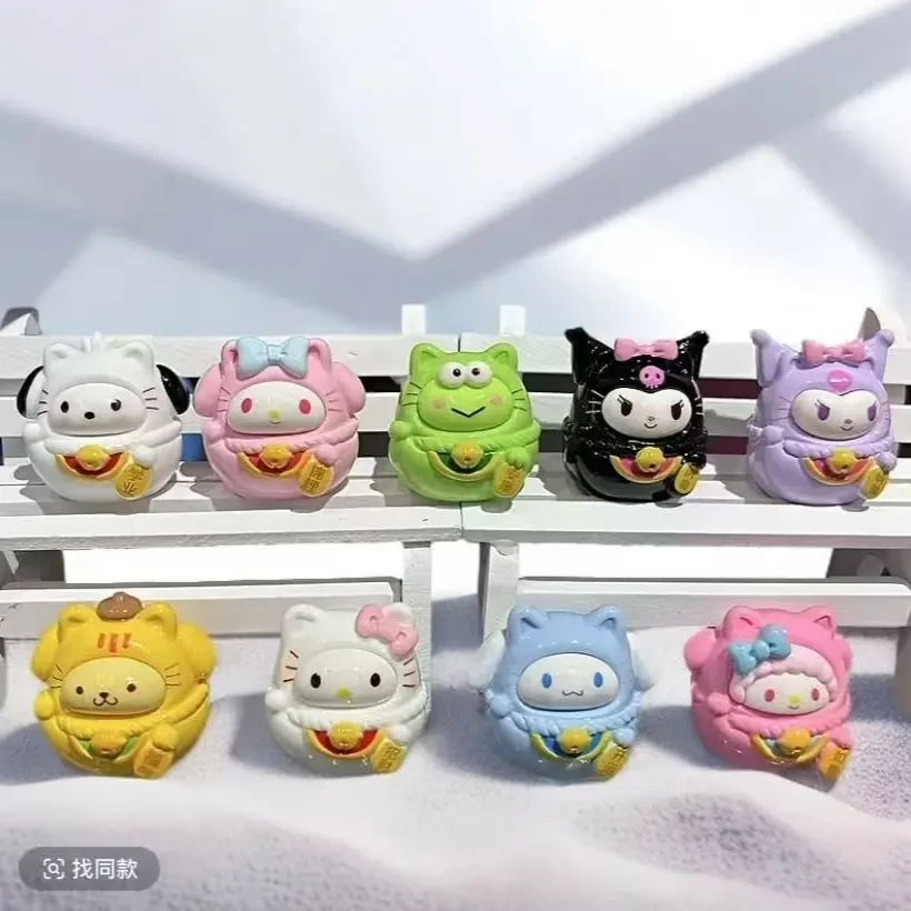 (九宫格 许愿 对碰)三丽鸥招财猫树脂萌粒玩具