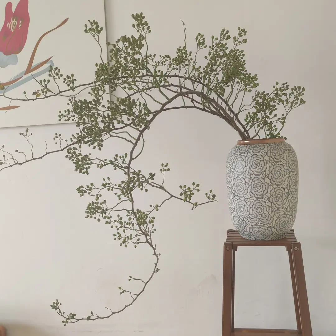 中秋禅意一枝山归来鲜切枝线型水培家居装饰花材让中秋更禅韵