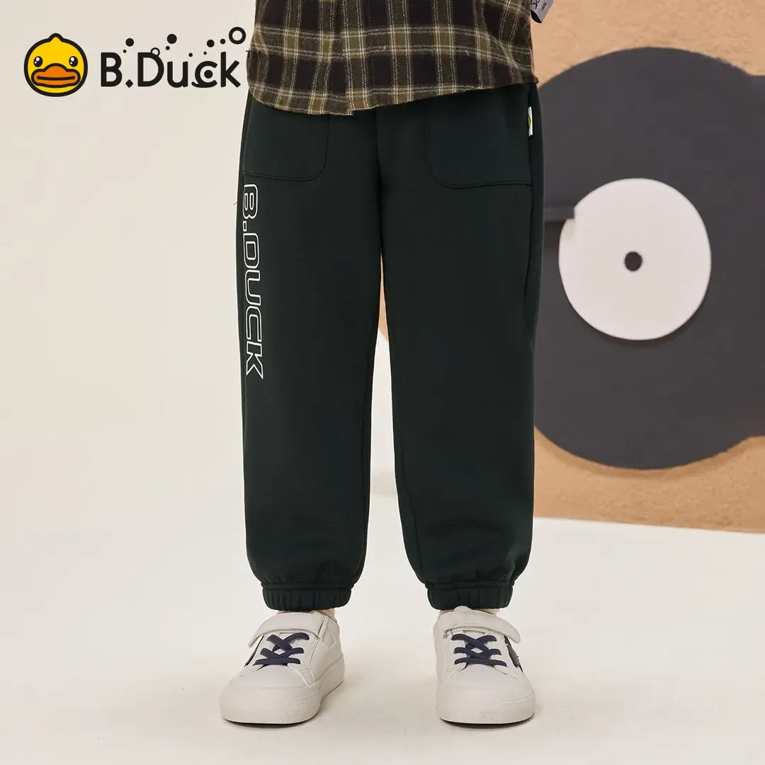 B.Duck小黄鸭儿童休闲运动裤冬季新款男童束脚保暖长裤 BF5563921