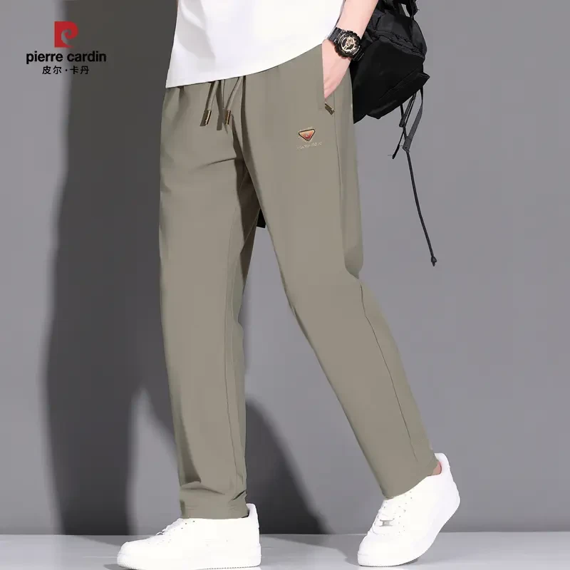 2025皮尔卡丹男士冰丝直筒休闲裤2025夏季新款宽松百搭薄款速干长