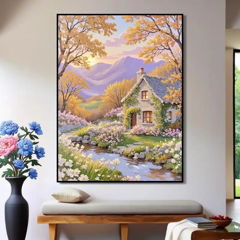(云栖画境）diy数字油画手工填色手绘解压治愈生日礼物丙烯装饰画