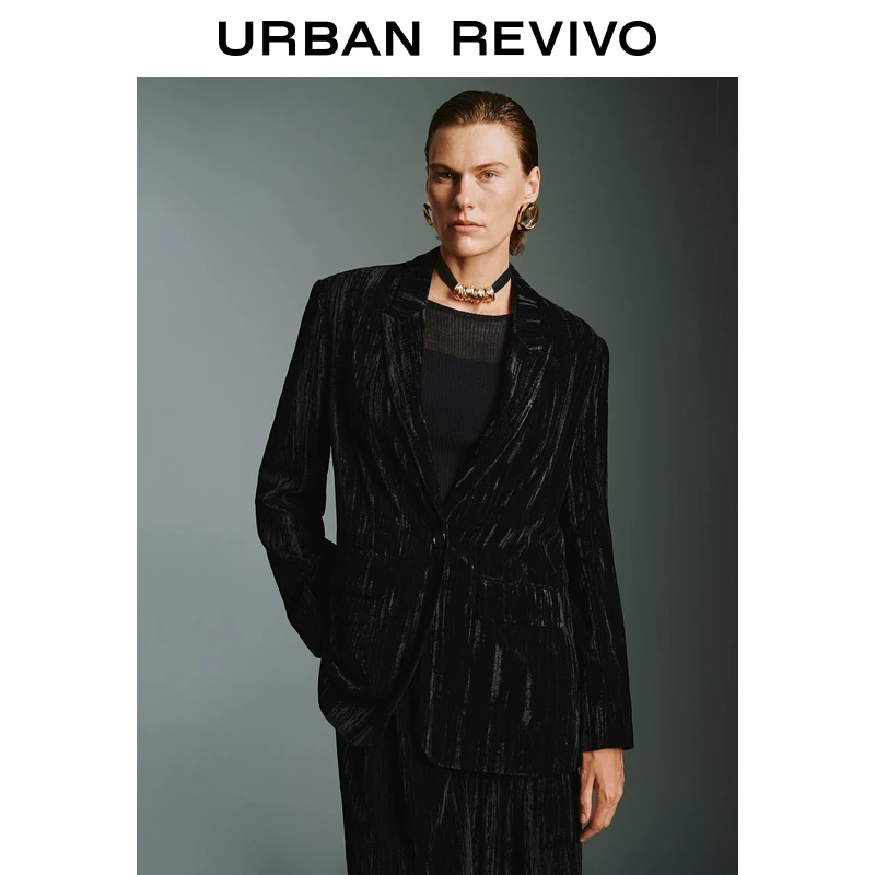 UR女装都市魅力通勤戗驳领西装外套UWG140160