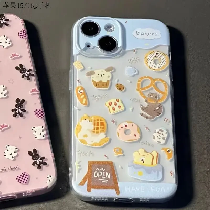小红书爆适用于iPhone15/13promax苹果手机壳12/14卡通插画11透明