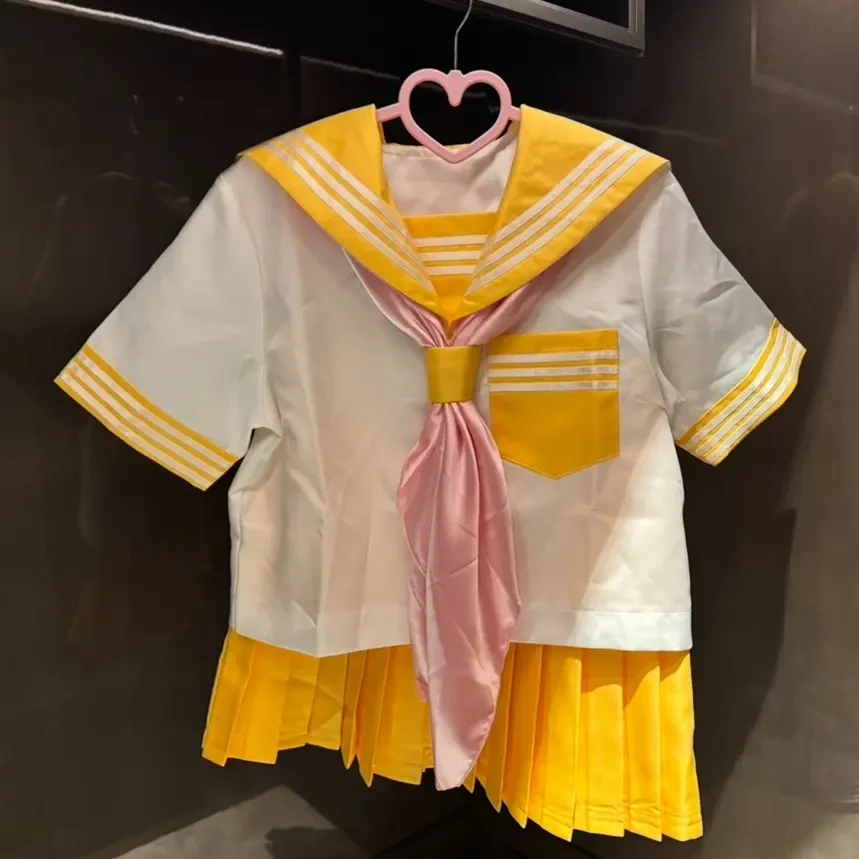 【现货秒发】Bodyline日牌全新水手服套装满襟套装jk制服黄色粉领巾