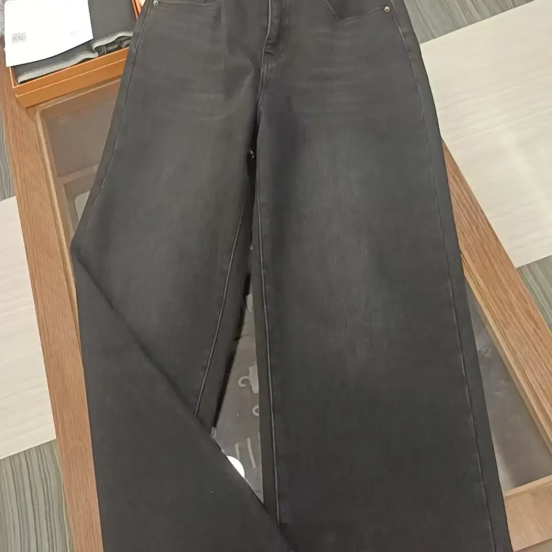 秋冬新款加绒显瘦弹力百搭窄版直筒牛仔裤女