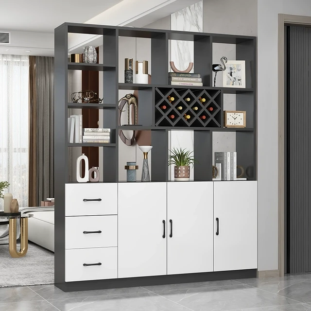 酒柜隔断柜2025新款展示柜装饰屏风入户门厅柜客厅玄关柜鞋柜一体