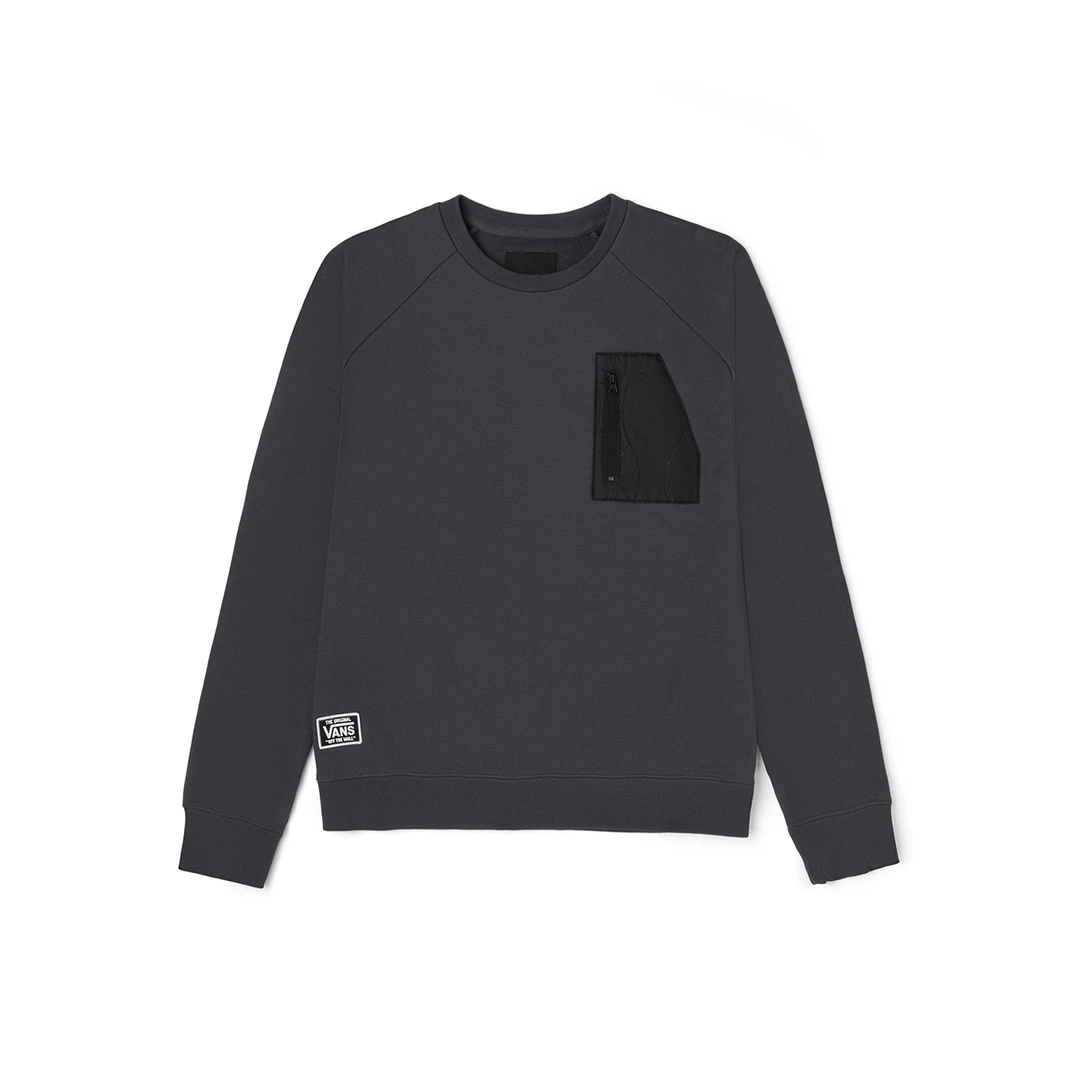 VANS 情侣套头卫衣灰黑色宽松 VN0009161 FVGF0005