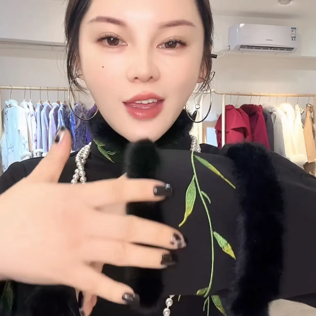 新中式改良粉色加绒秋冬文艺少女日常长袖旗袍