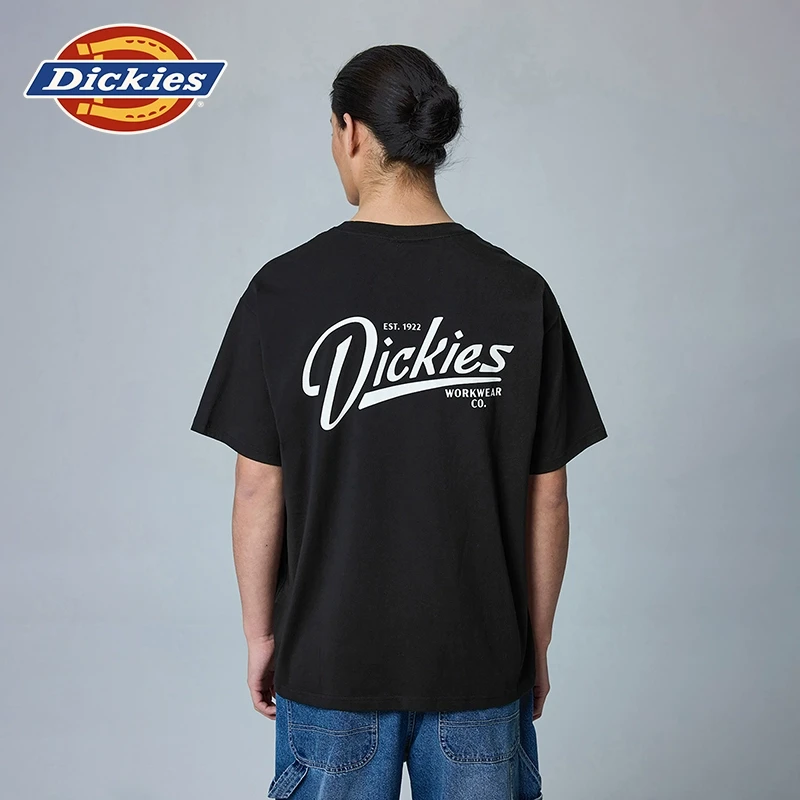 Dickies25春夏新品前胸小LOGO背后字母印花宽松T恤情侣DK0A88E1