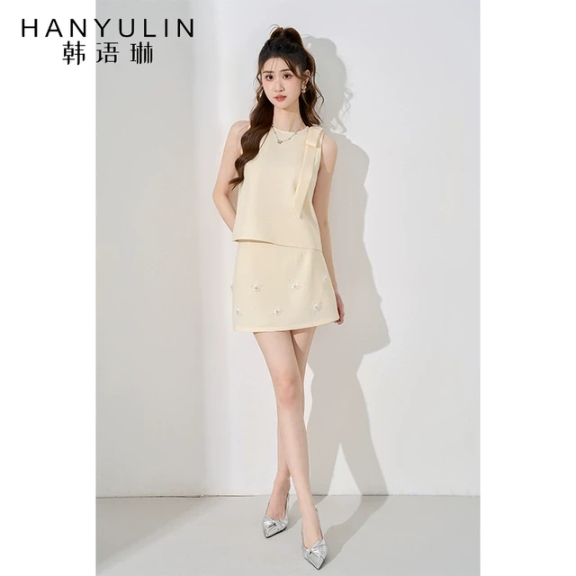 今年流行漂亮套装裙女2025新款夏季气质时尚无袖上衣半身裙两件套