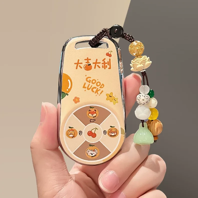适用欧拉钥匙套大吉大利黑猫白猫闪电猫芭蕾猫好猫gt/TPU保护壳扣