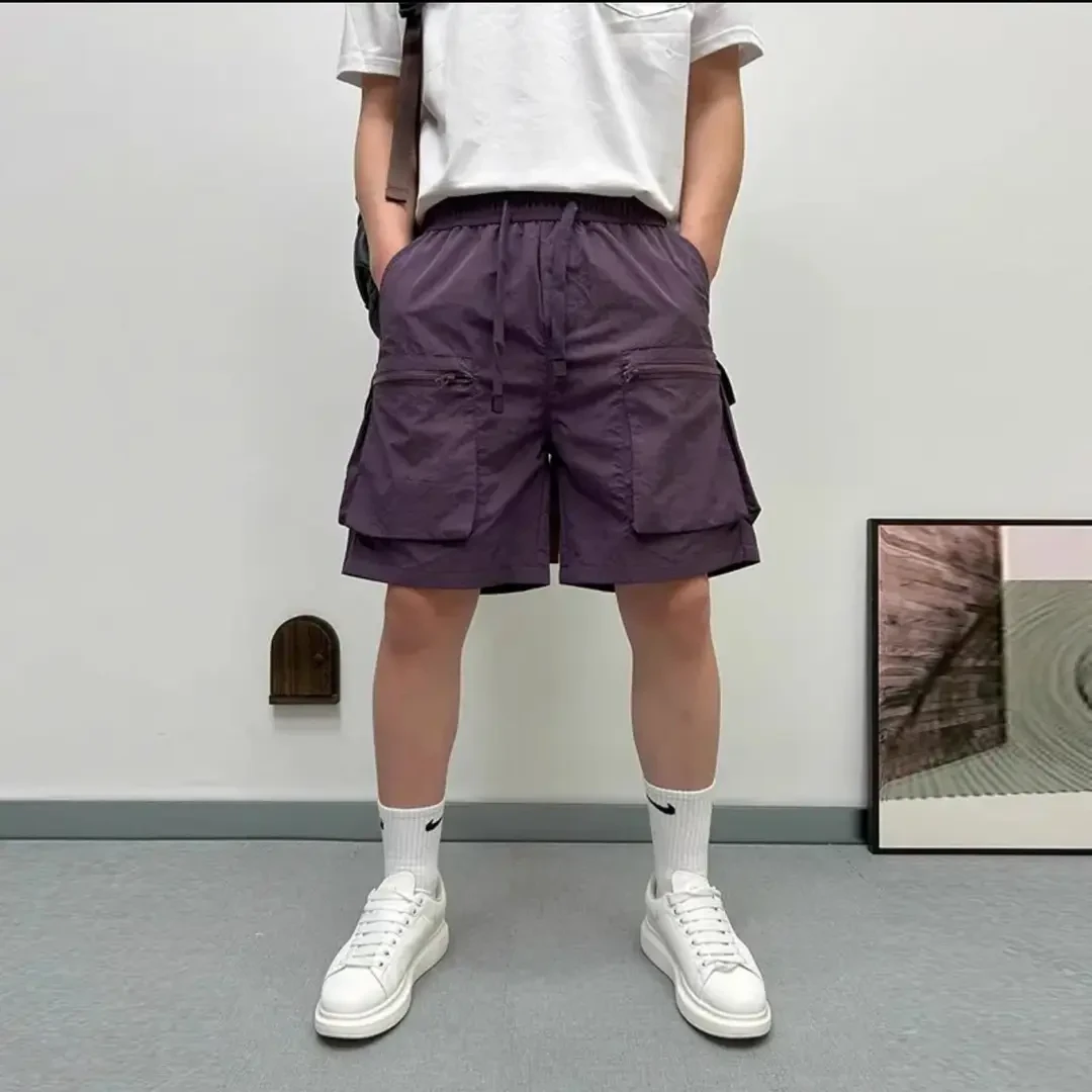 速干型宽松款男士夏季工装风锦纶短裤五分裤裤子青年休闲五分彩