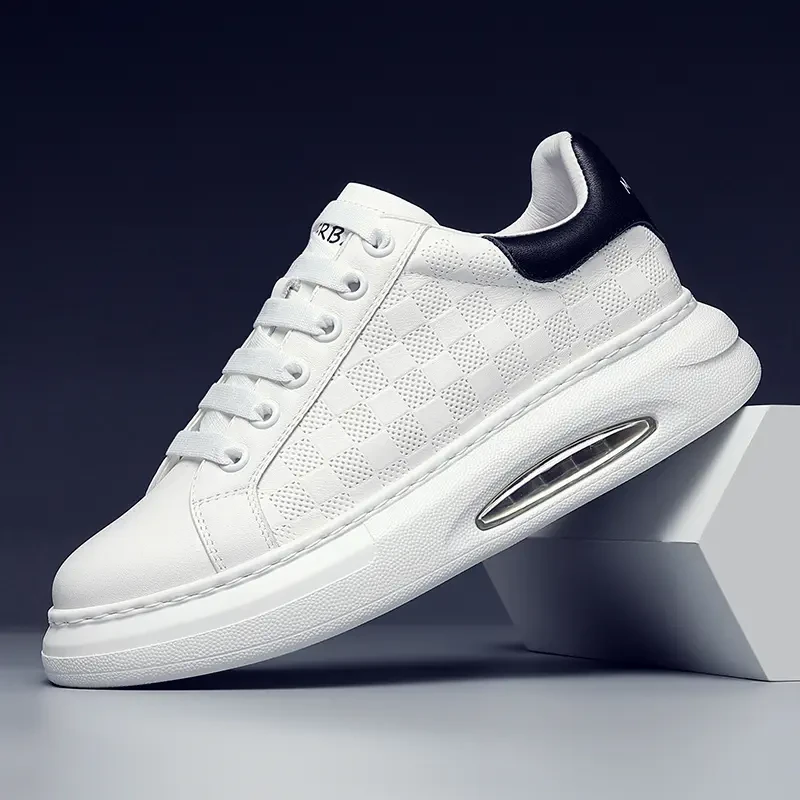 摩蓓男鞋低帮板鞋头层牛皮小白鞋时尚百搭休闲男鞋运动鞋潮鞋