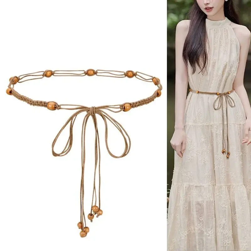 腰链配饰女波西米亚民族风配裙子夏季编织腰绳腰带装饰连衣裙复古