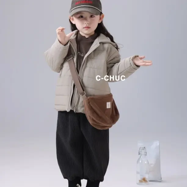 男女童服加厚保暖连帽棉袄秋冬季韩版休闲外套