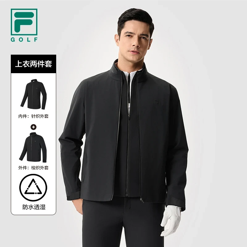 Fila/斐乐2025年新款外套GOLF高端商务梭织上衣两件套A11M515714F