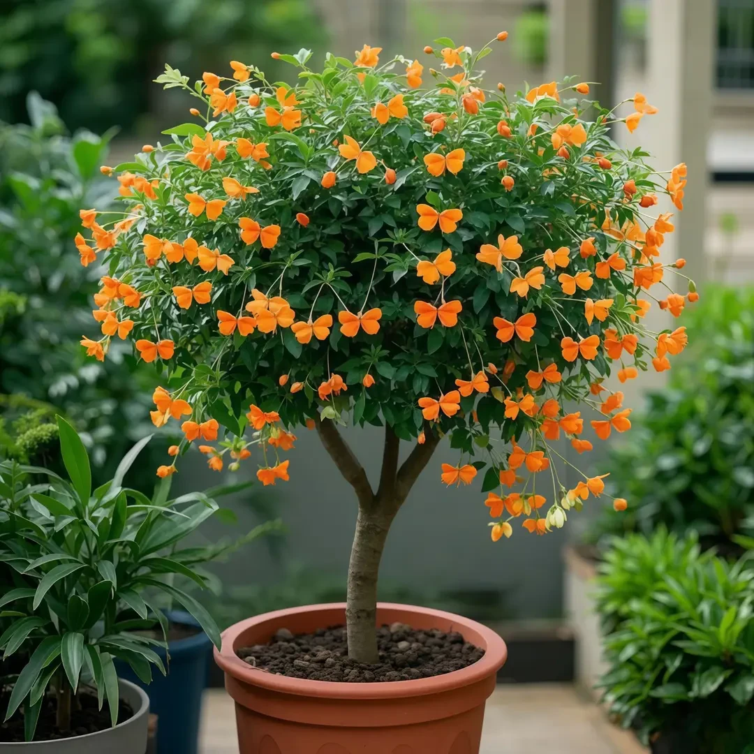 金丝吊蝴蝶树苗庭院别墅地栽阳台盆栽花卉风景树耐寒耐热四季开花