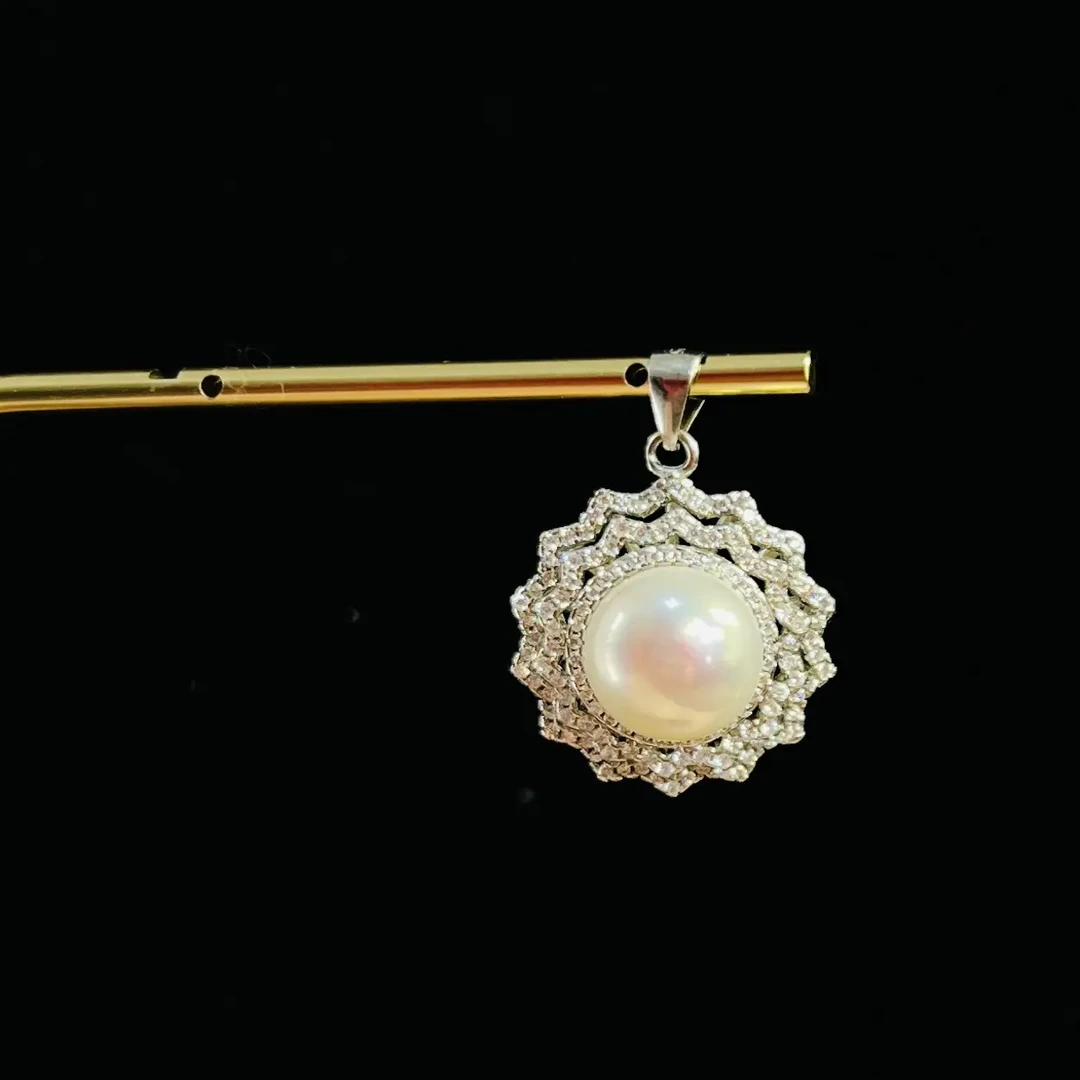 合金仿珍珠吊坠 珍珠吊坠轻奢高级设计感diy链子