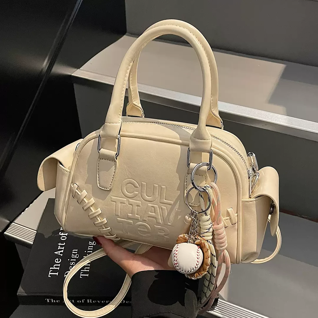 春季新款手提波士顿包2025韩版高级感简约百搭单肩包小众时尚女包