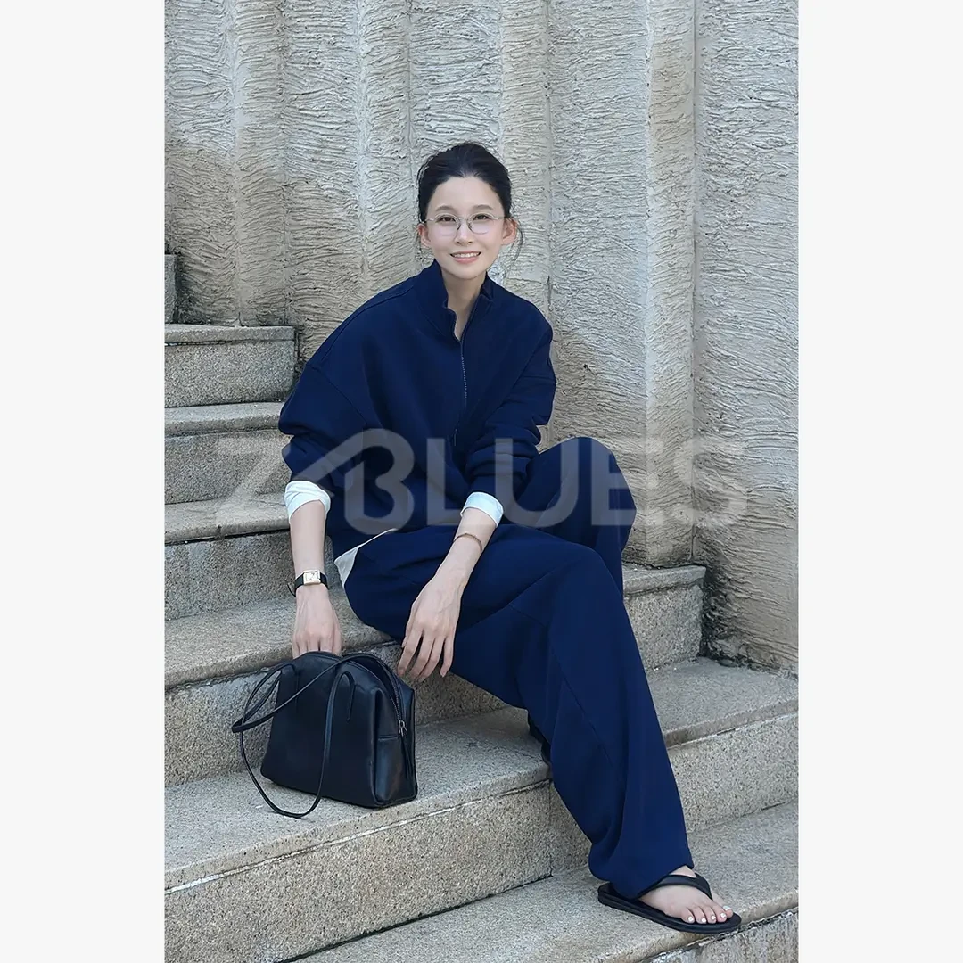 Z.blues【心爱】高克重全棉毛圈布休闲套装YZLHKZ0137TZ