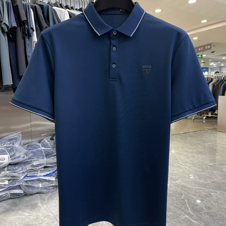 (242) POLO衫时尚百搭舒适撤柜剪标凉感翻领夏季新款男士休闲短袖